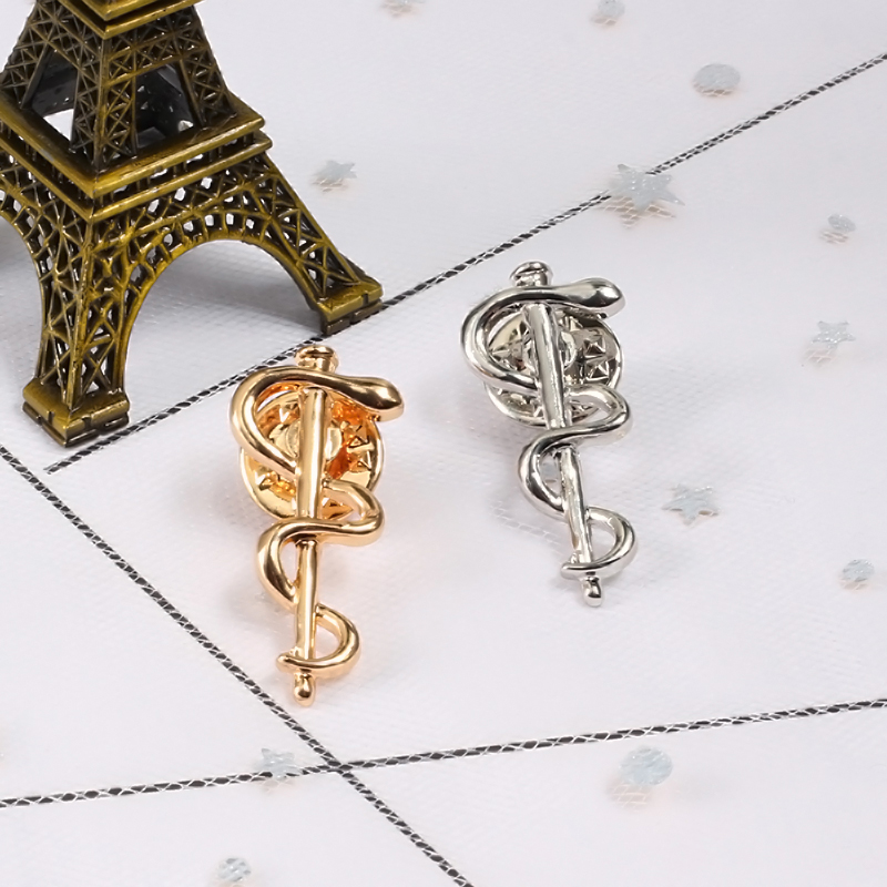 Broche serpent Caduceus avec L - Health Wellness Nurse avis et prix
