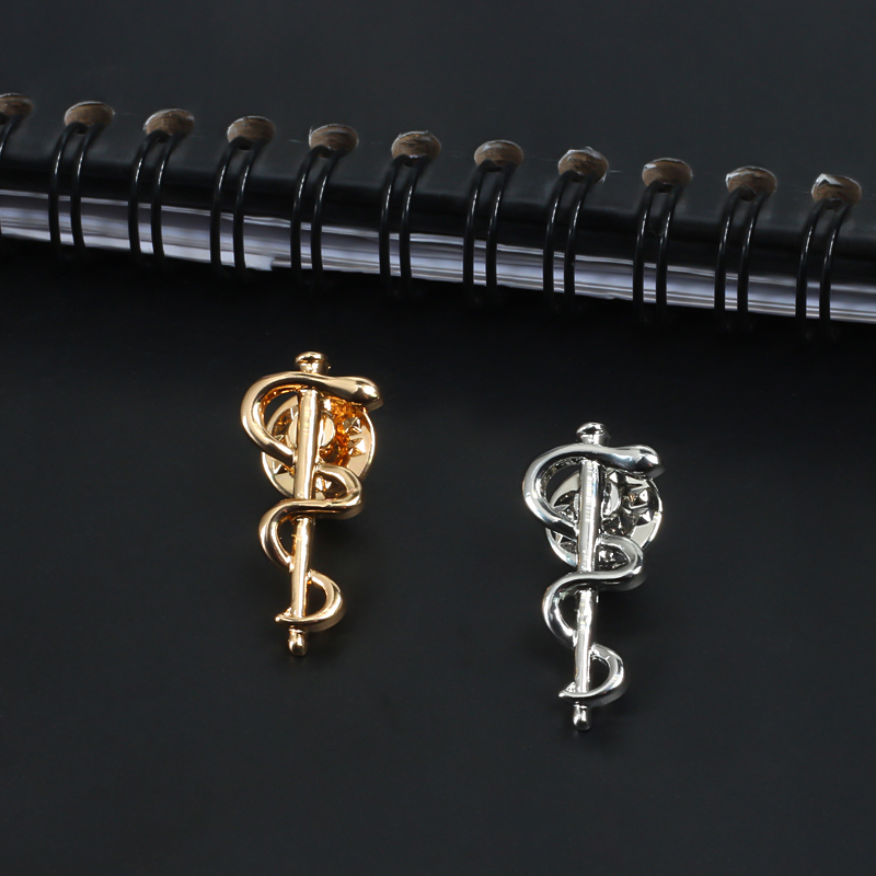 Broche serpent Caduceus avec L - Health Wellness Nurse avis et prix