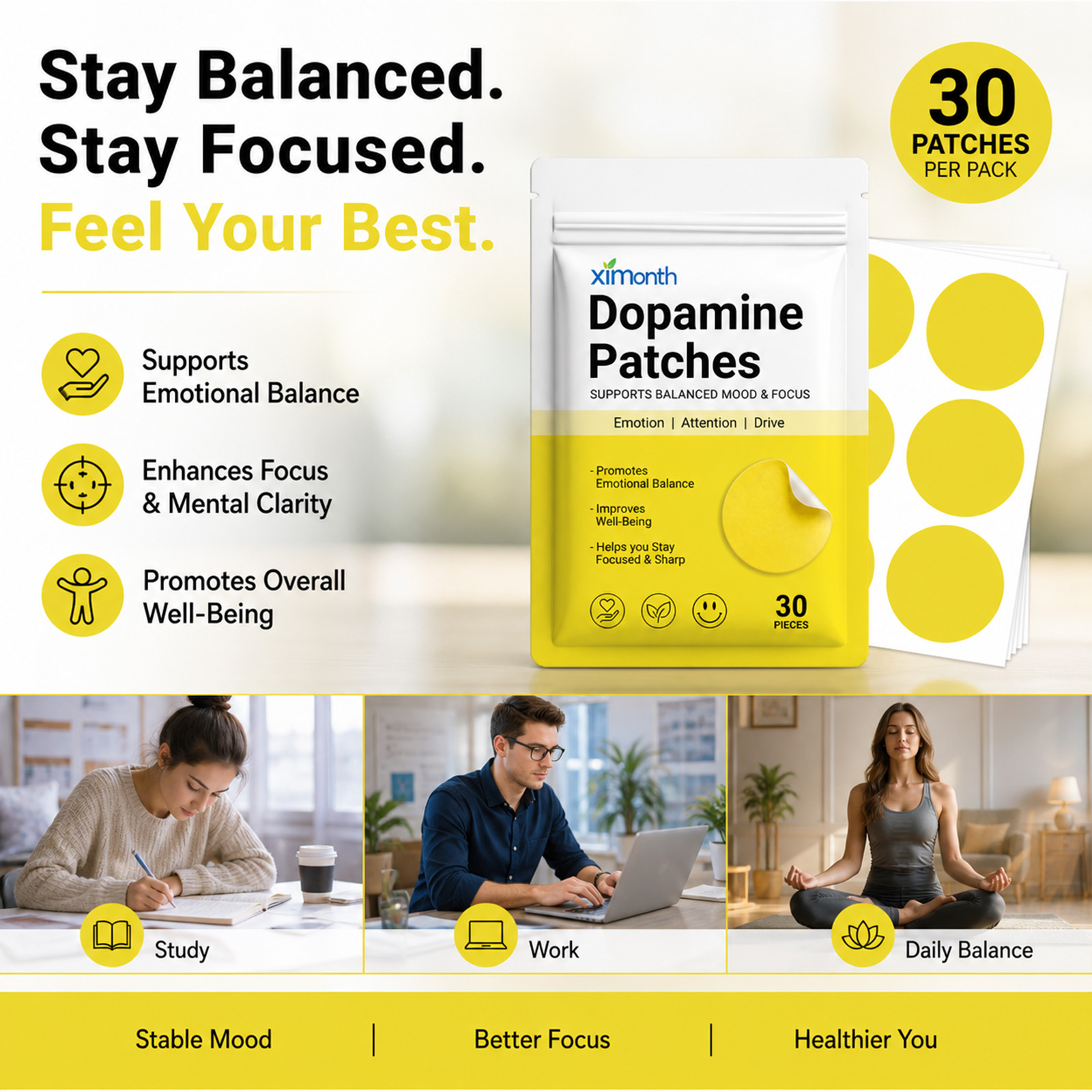 Patchs de Dopamine : Boost de  - Health Wellness Vitality avis et prix