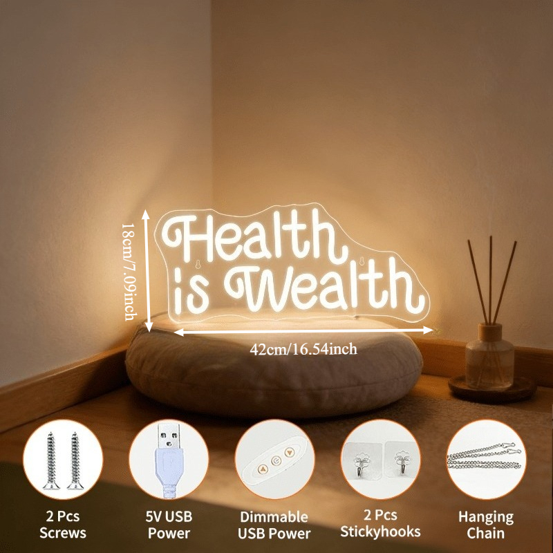 Enseigne néon LED « La santé e - Health Wellness Yoga avis et prix